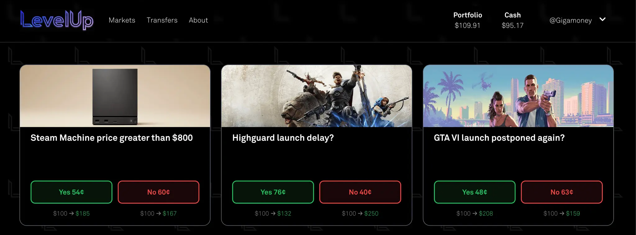 Screenshot 1 of LevelUp Markets