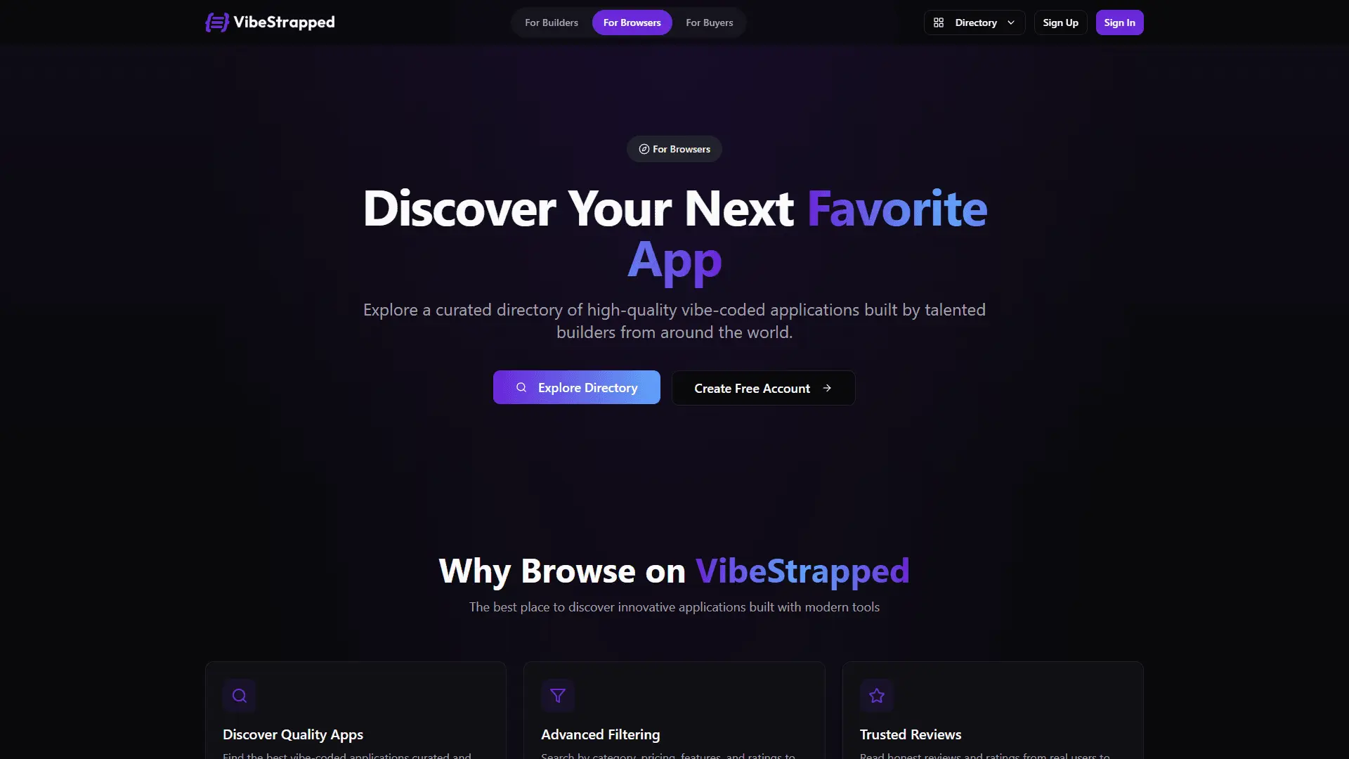 Screenshot 2 of Vibe Coded Apps | Buy, Sell Or Promote