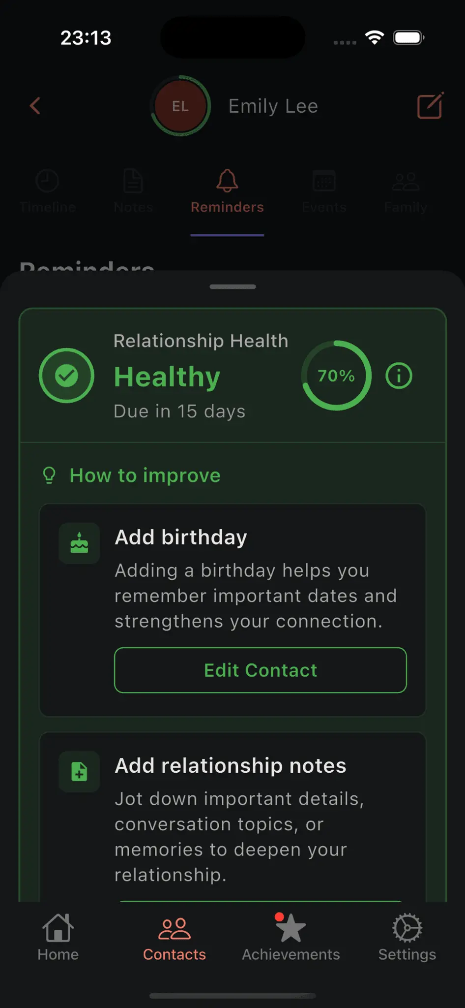 Screenshot 4 of Kinly - Relationship Management App