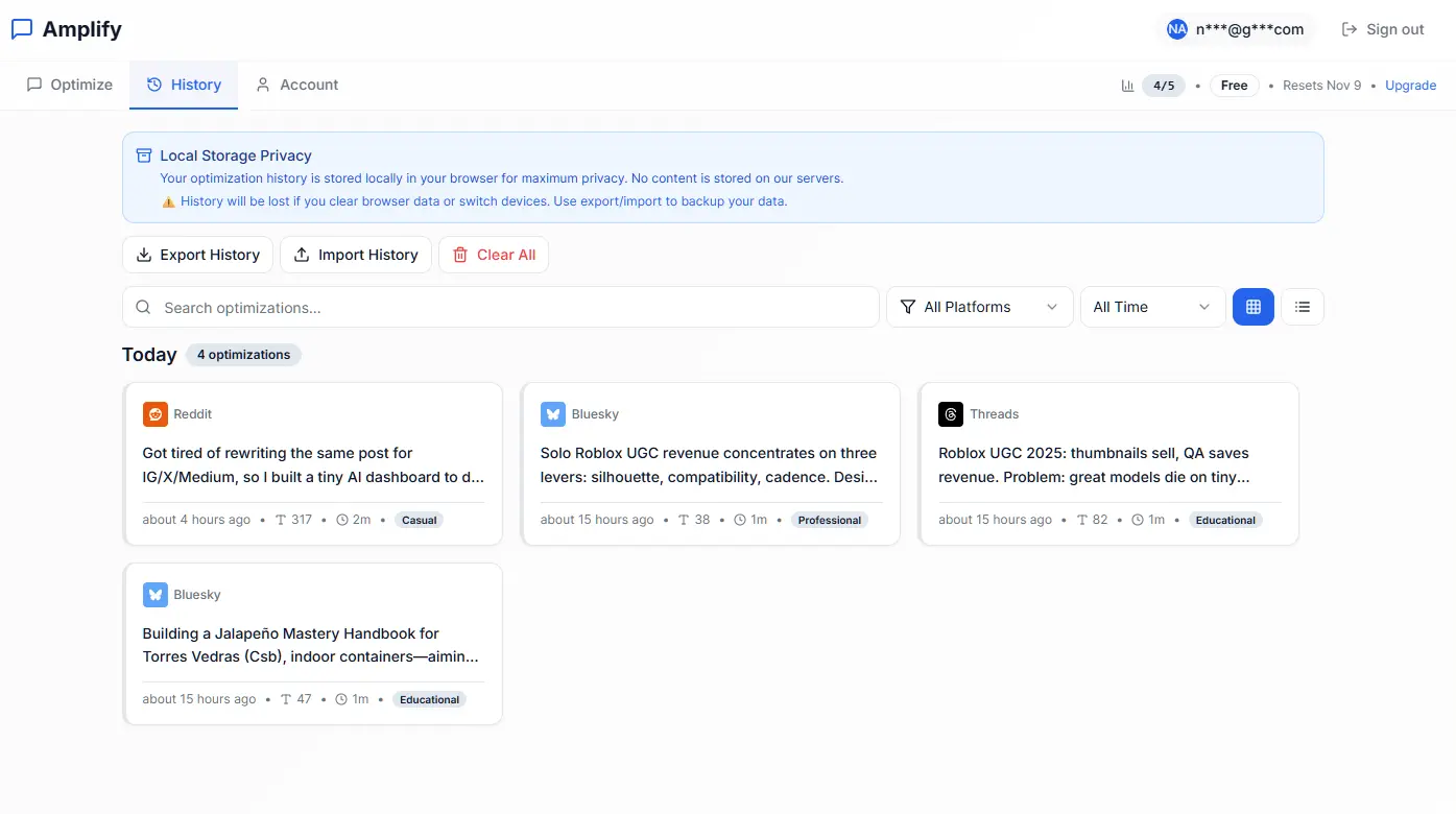 Screenshot 2 of Amplify