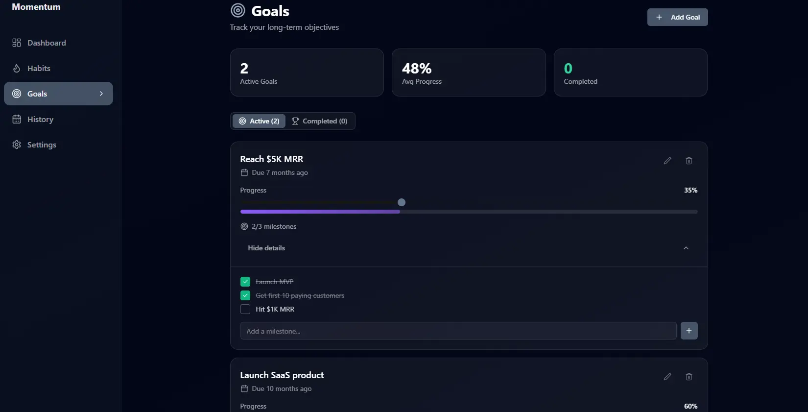 Screenshot 2 of Momentum Builder