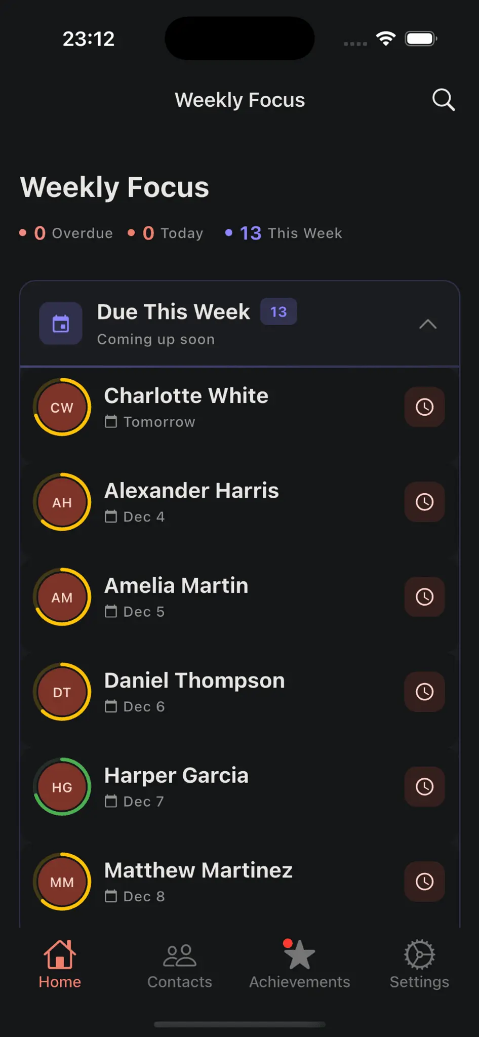 Screenshot 1 of Kinly - Relationship Management App