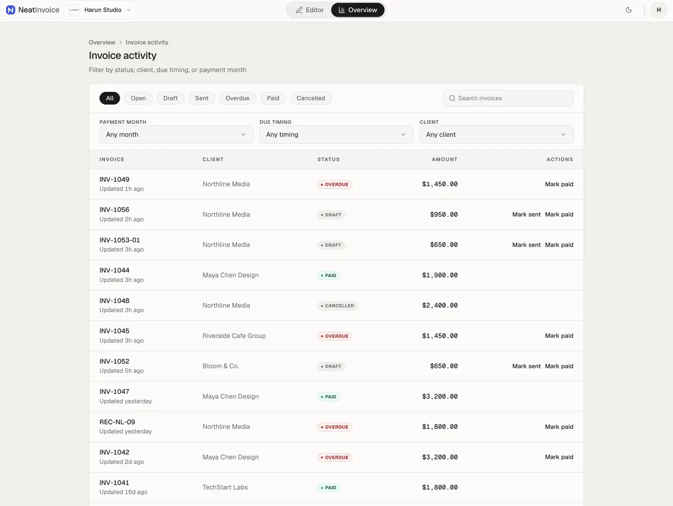 Screenshot 3 of NeatInvoice - Freelancer Invoicing App
