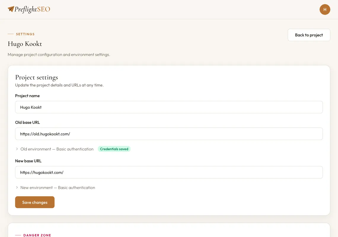 Screenshot 1 of PreflightSEO