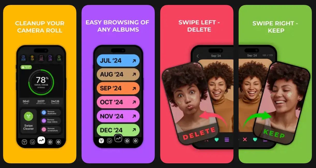Screenshot 1 of Swipe Photo Cleaner - Wipe AI