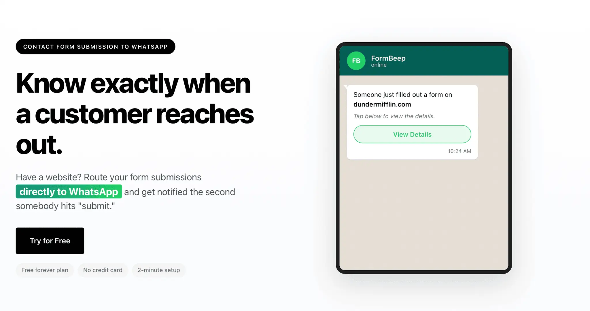 Screenshot 1 of FormBeep