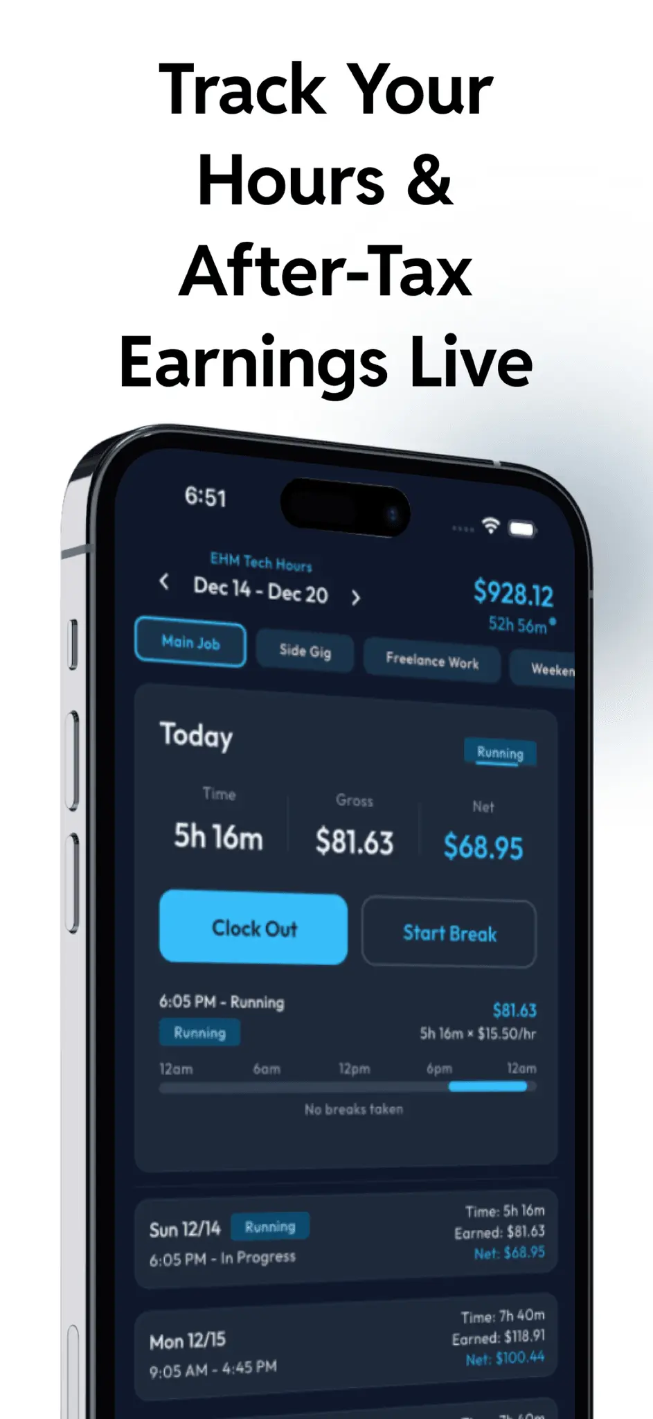 Screenshot 3 of Hours Tracker: Time Clock In