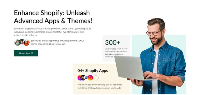 Screenshot 1 of Shopify ecommerce website development