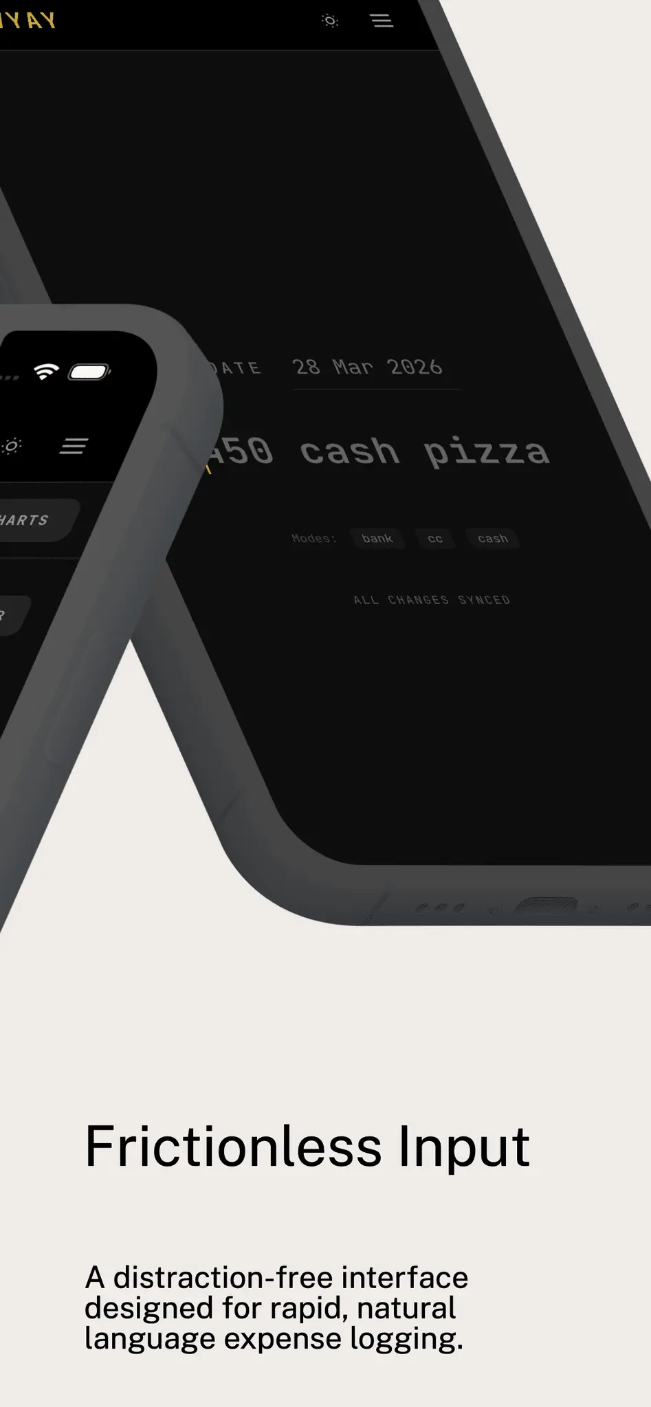 Screenshot 1 of Vyay — Expense Tracker