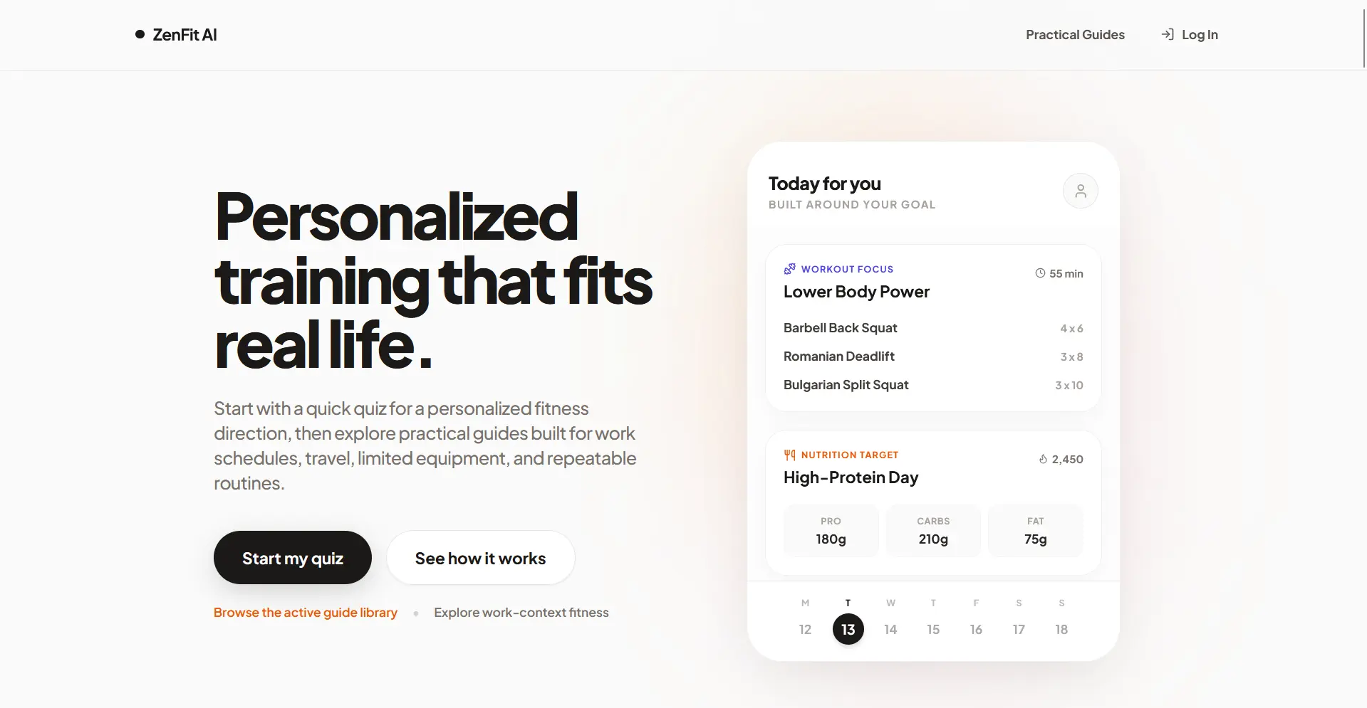 Screenshot 1 of ZenFit AI