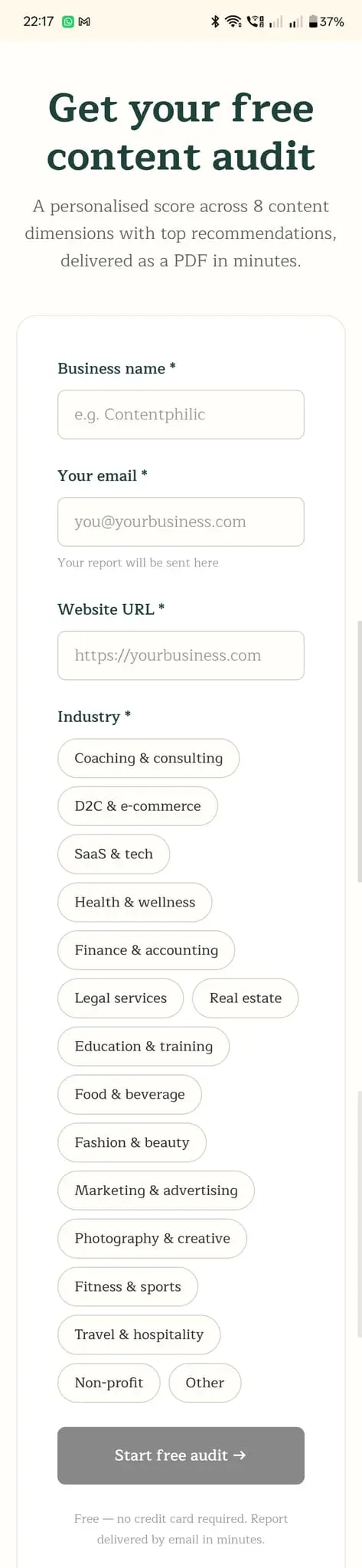 Screenshot 2 of Contentphilic