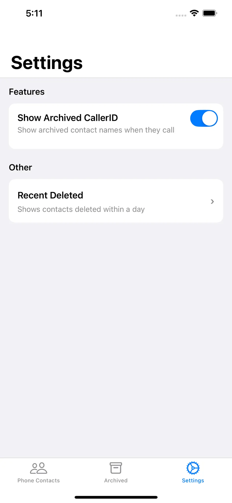 Screenshot 2 of ContactArchive