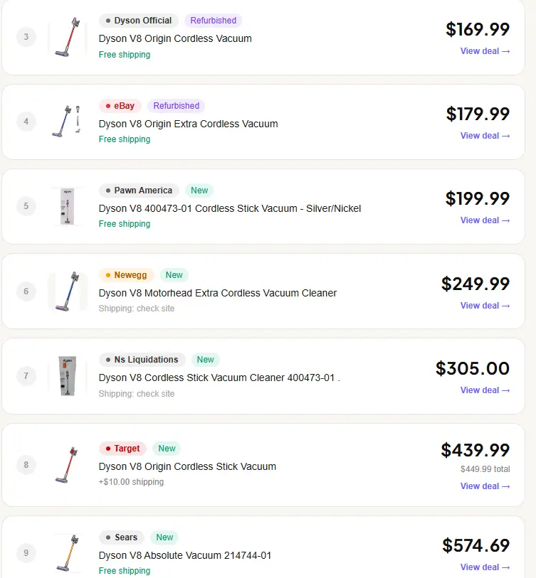 Screenshot 1 of CheapestFinder