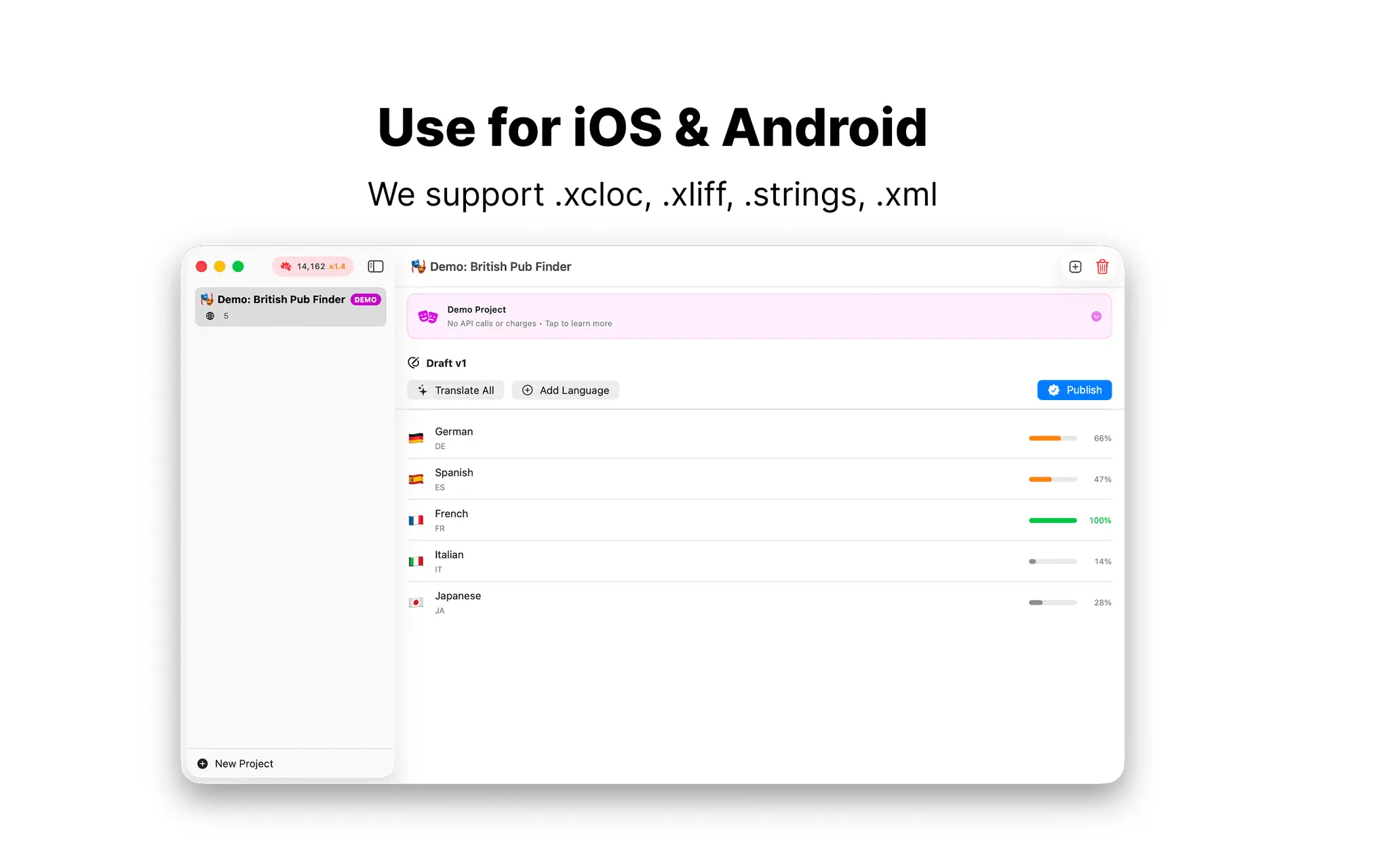 Screenshot 3 of xcLocalize – AI Translator