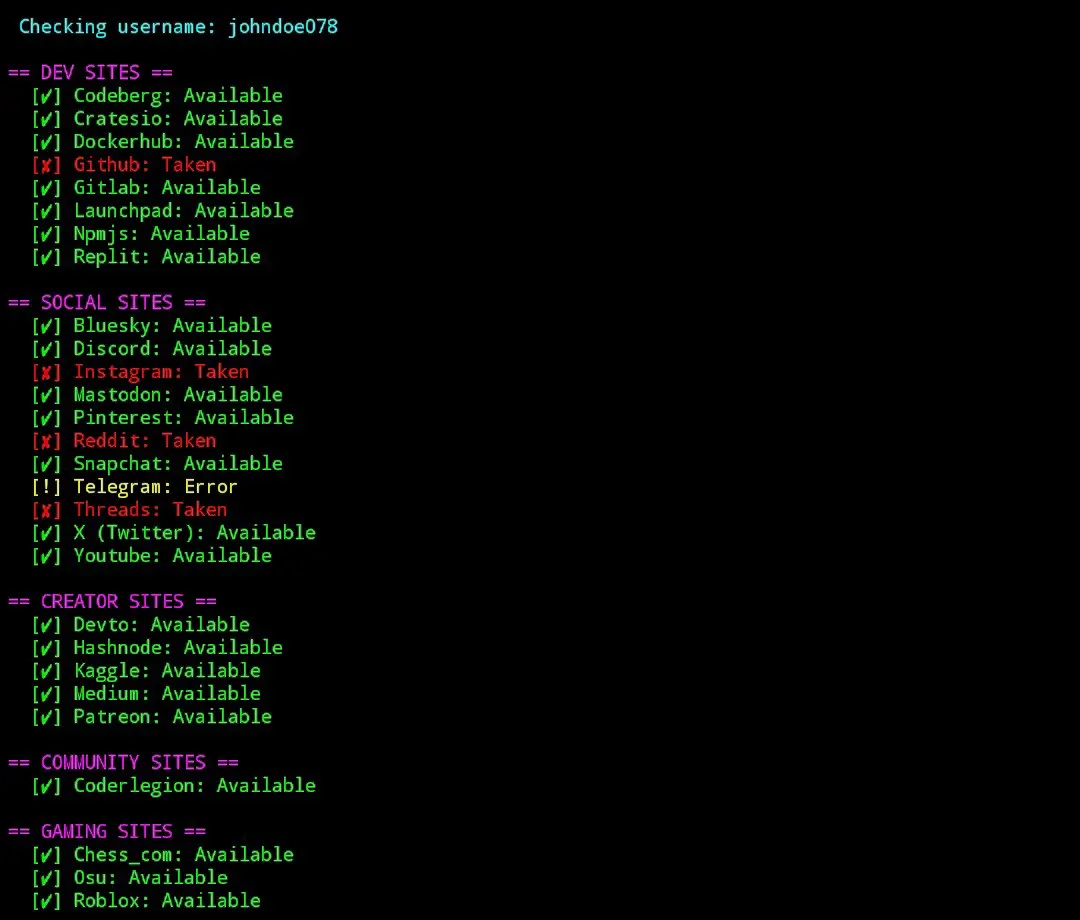 Screenshot 1 of user-scanner