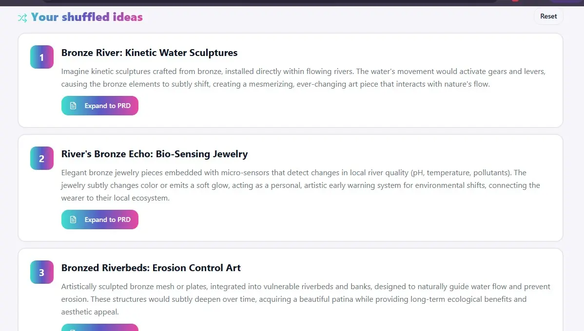 Screenshot 1 of Idea Shuffle