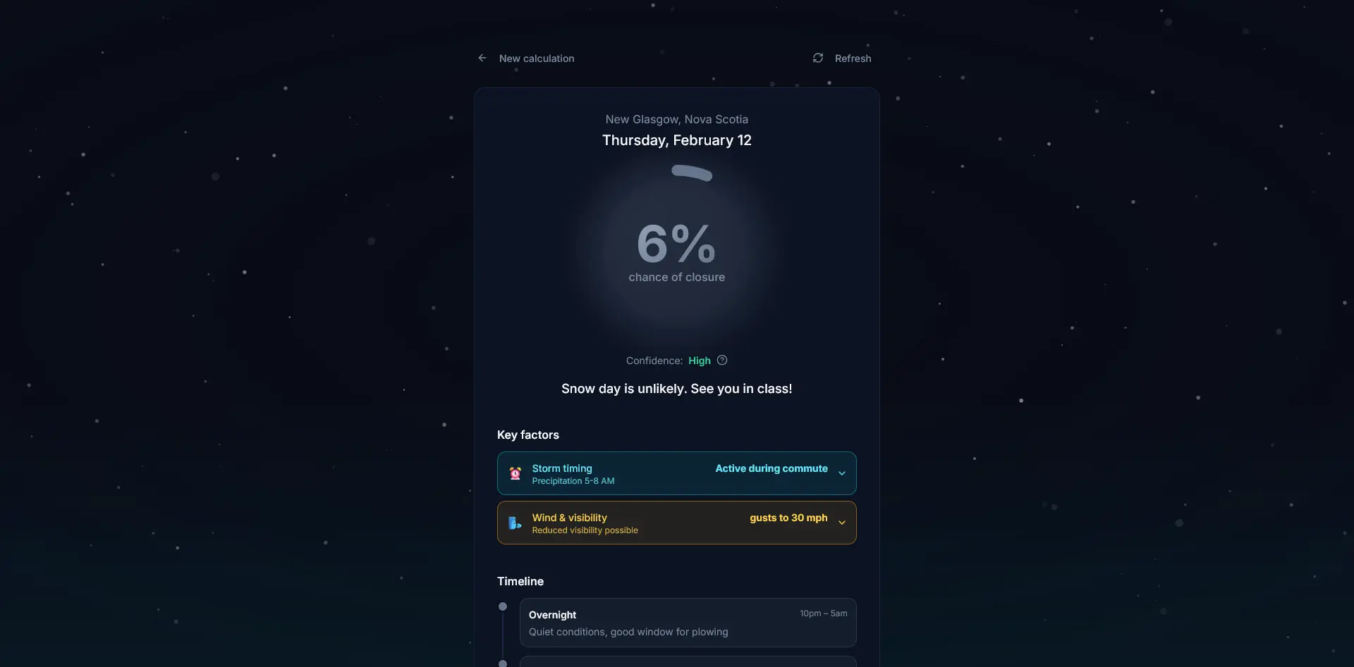 Screenshot 2 of Snow Day Chance
