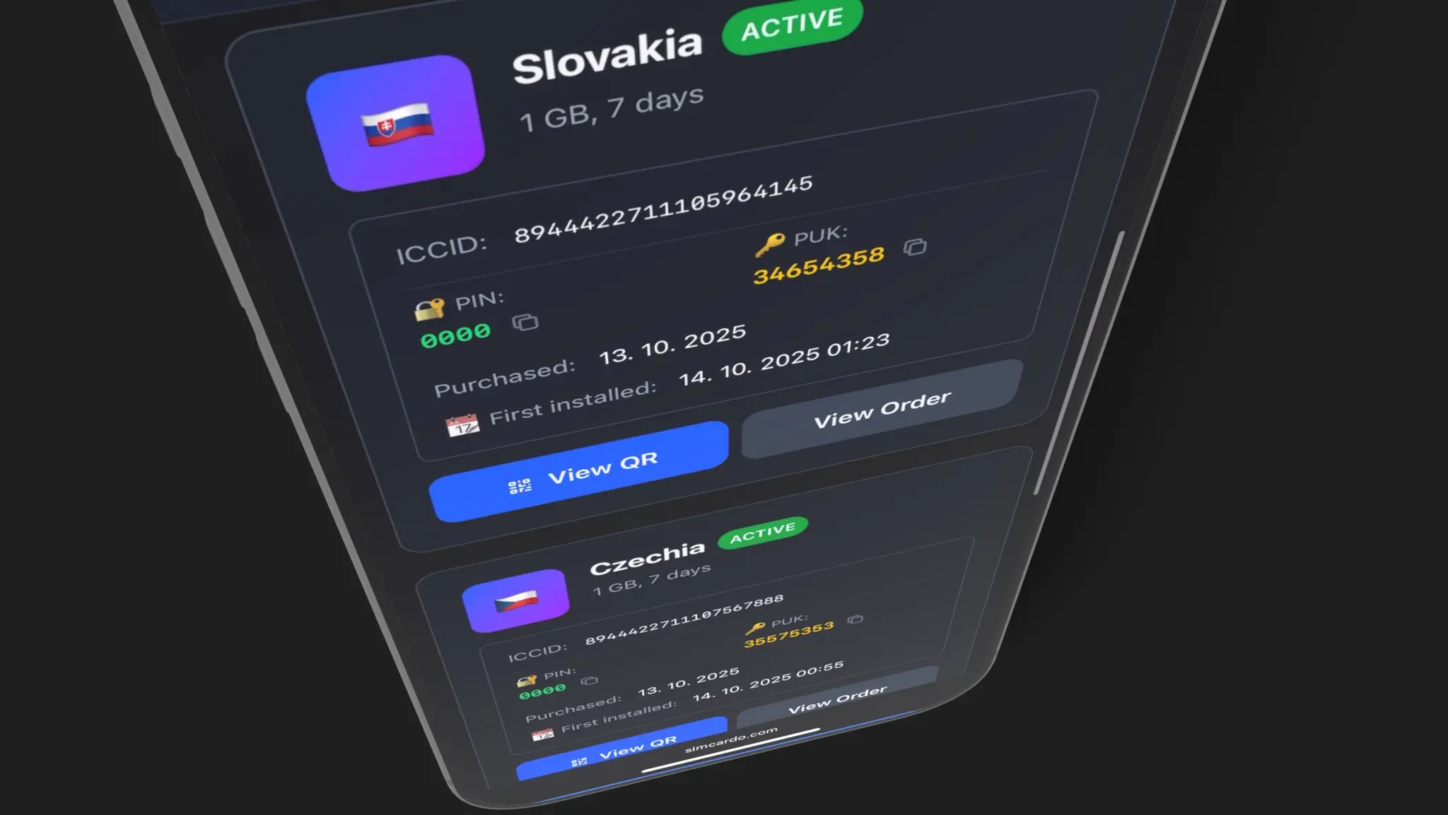 Screenshot 6 of Global eSIM for Travelers – Simcardo