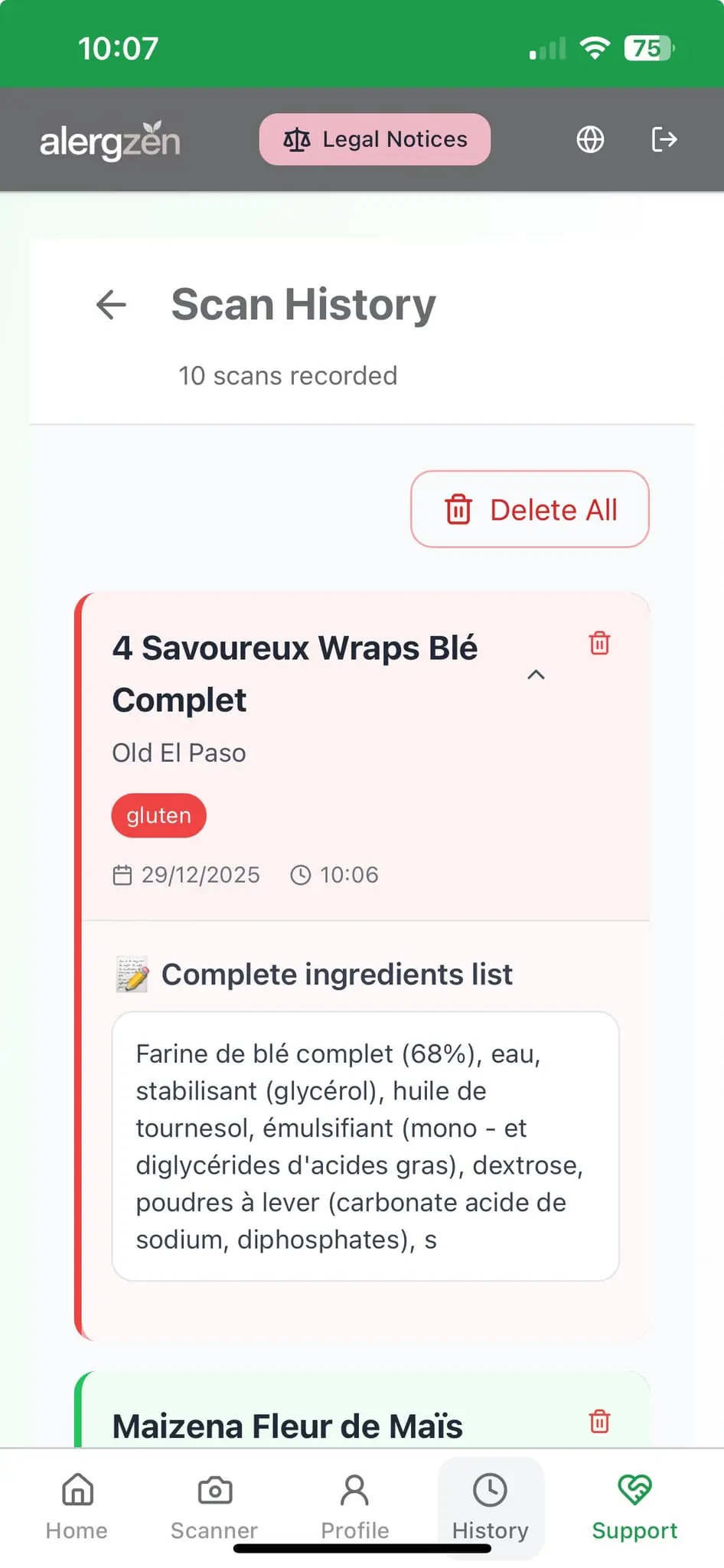 Screenshot 8 of AlergZen - Free Allergen Scanner