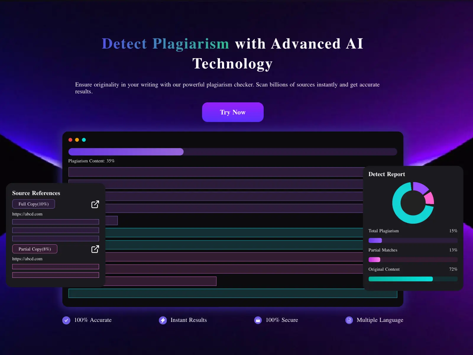 Screenshot 1 of AI Plagiarism Checker