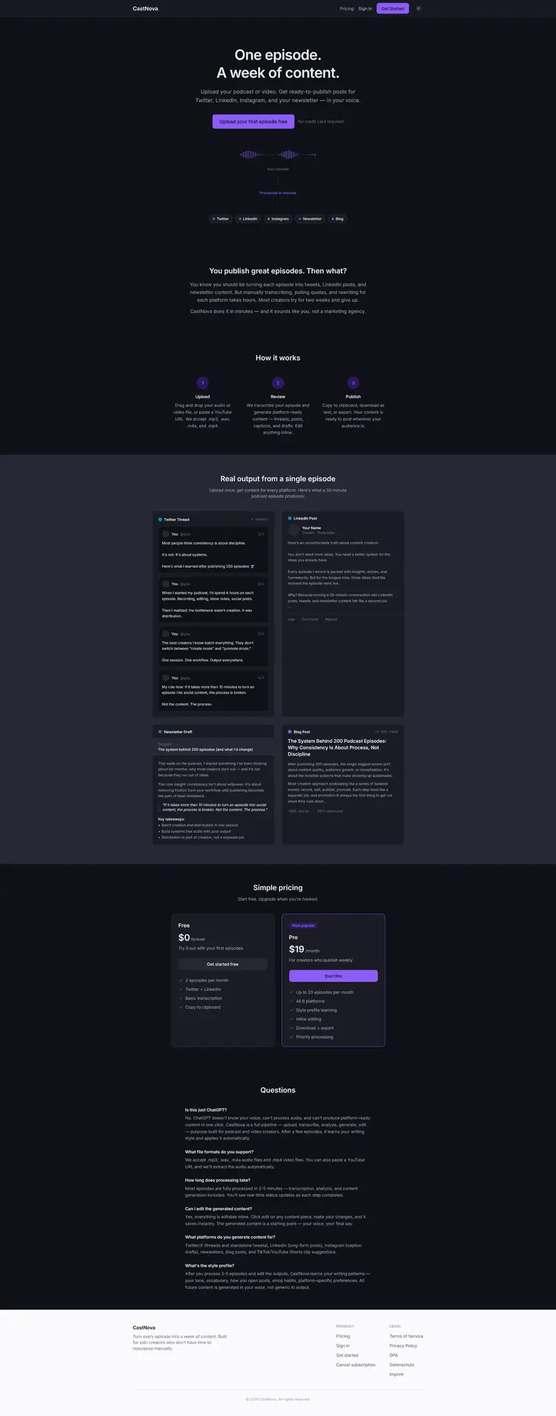 Screenshot 1 of CastNova