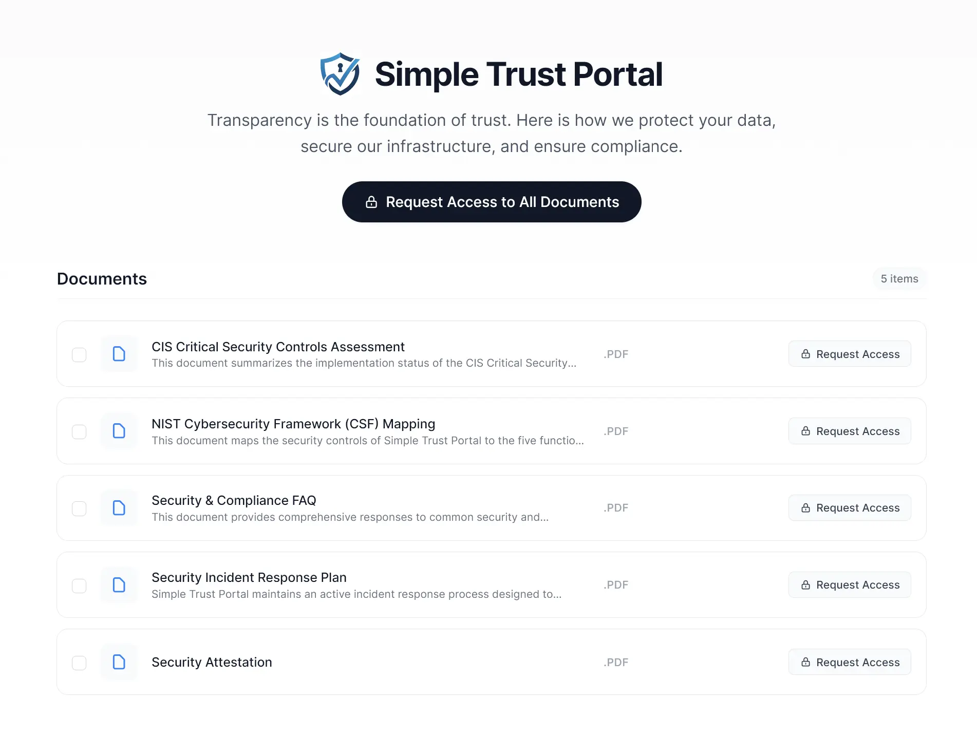 Screenshot 3 of Simple Trust Portal