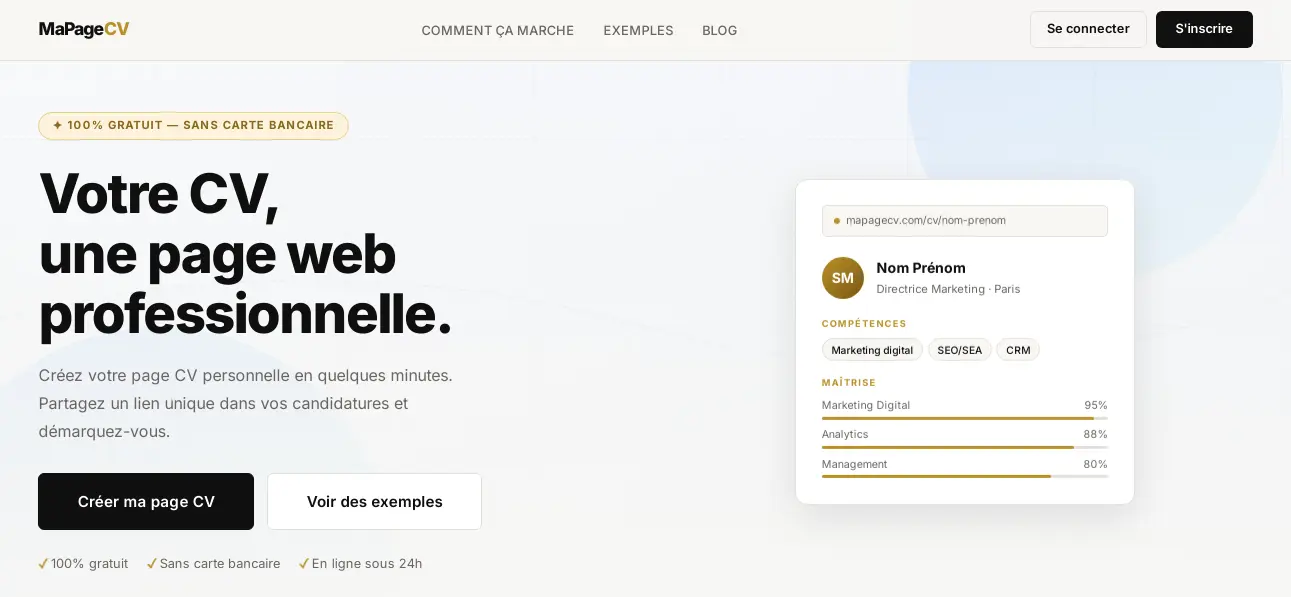 Screenshot 1 of MaPageCV