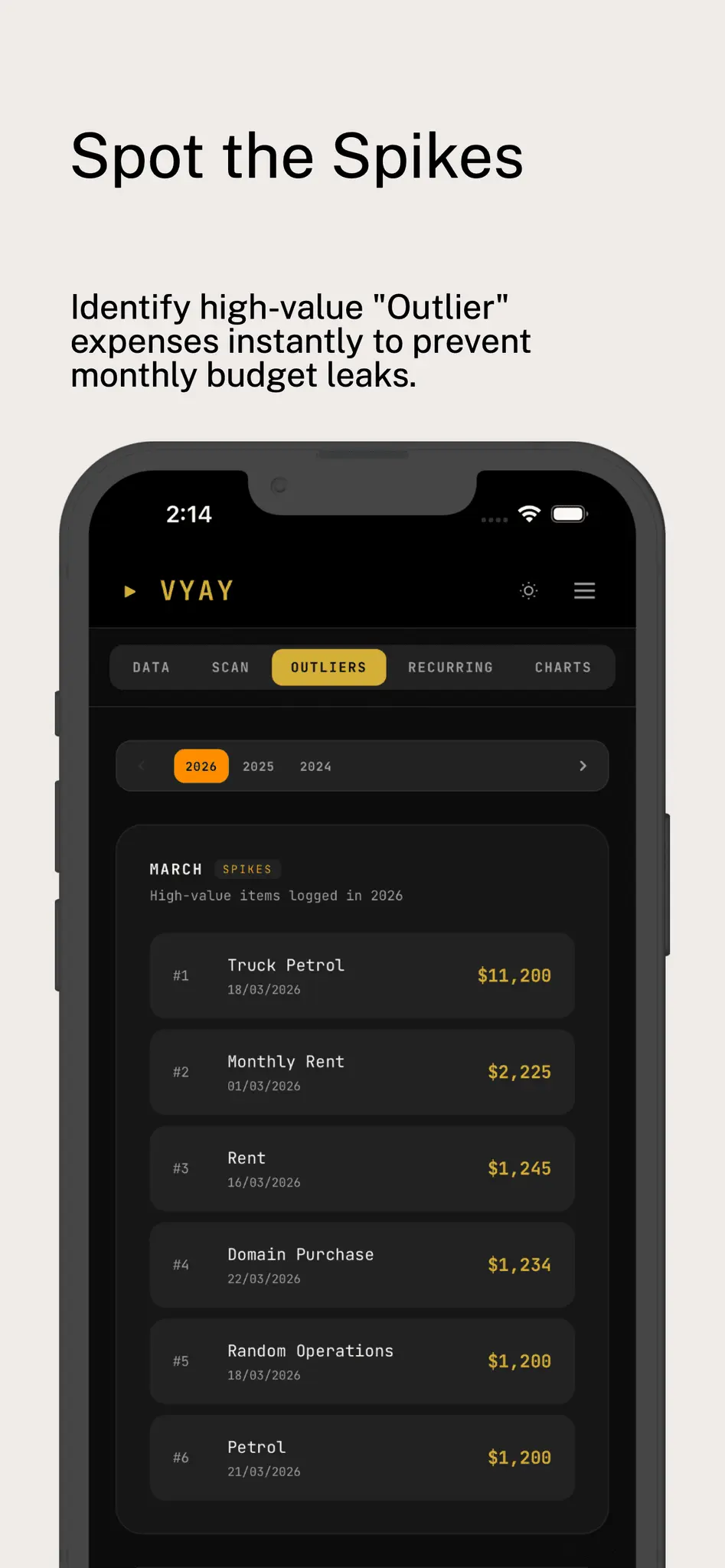 Screenshot 3 of Vyay — Expense Tracker
