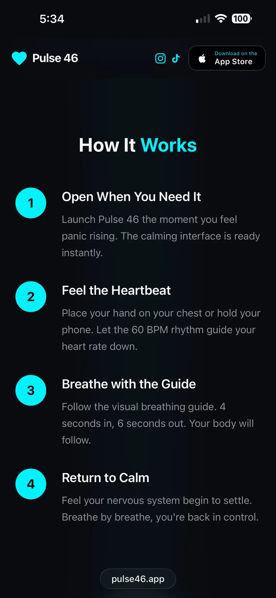 Screenshot 3 of Pulse 46 - Anxiety/Panic Attack Relief