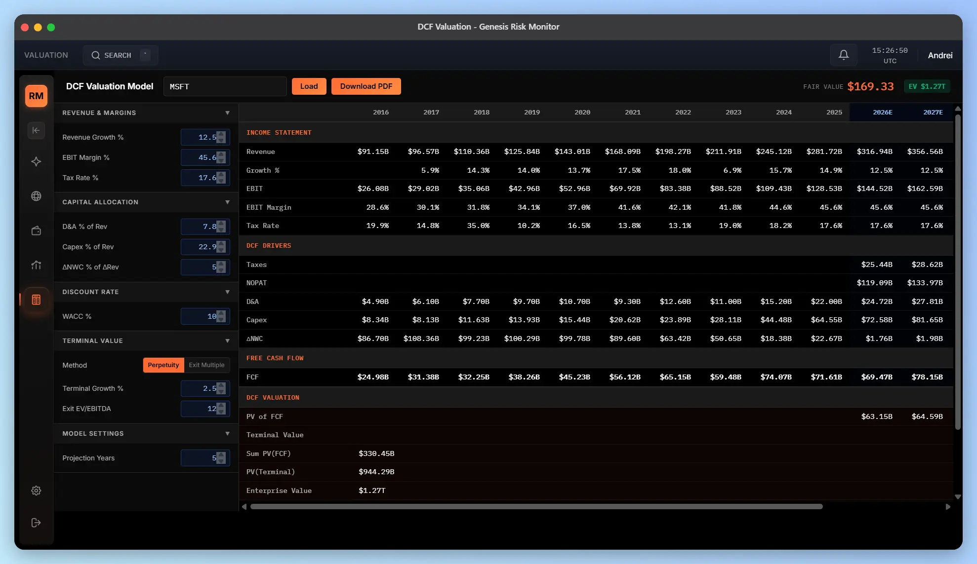 Screenshot 3 of Genesis Risk Monitor