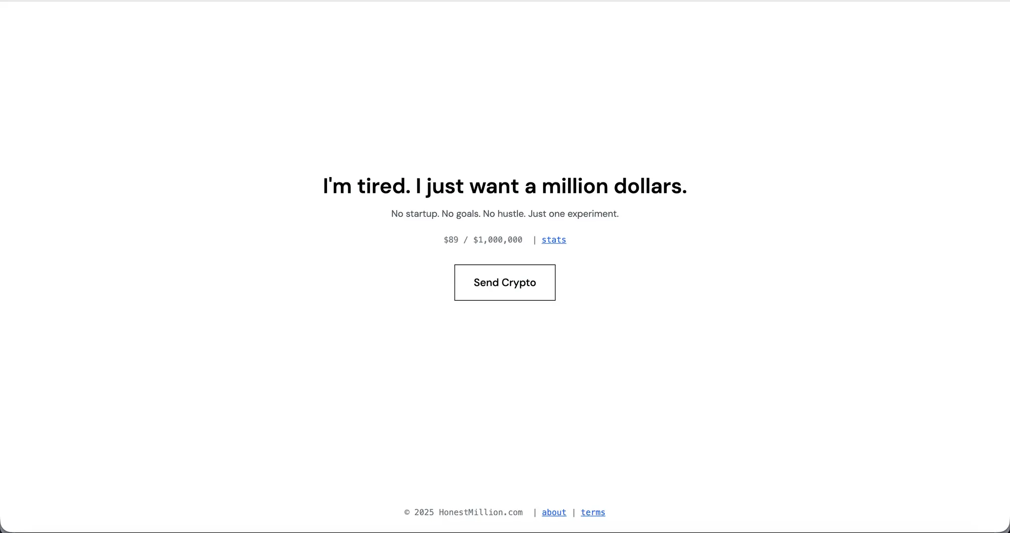 Screenshot 1 of HonestMillion.com – 1M website