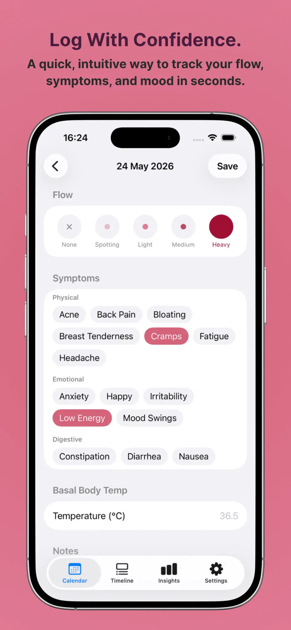 Screenshot 4 of Aura Period Tracker