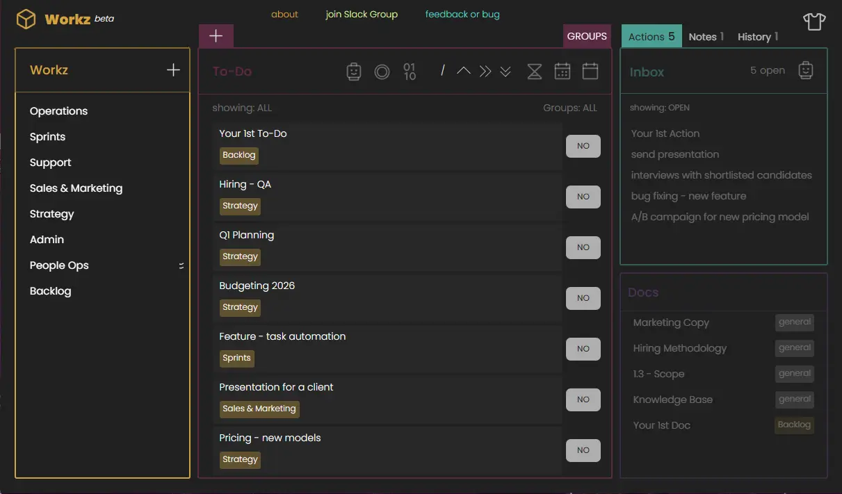 Screenshot 1 of Workz