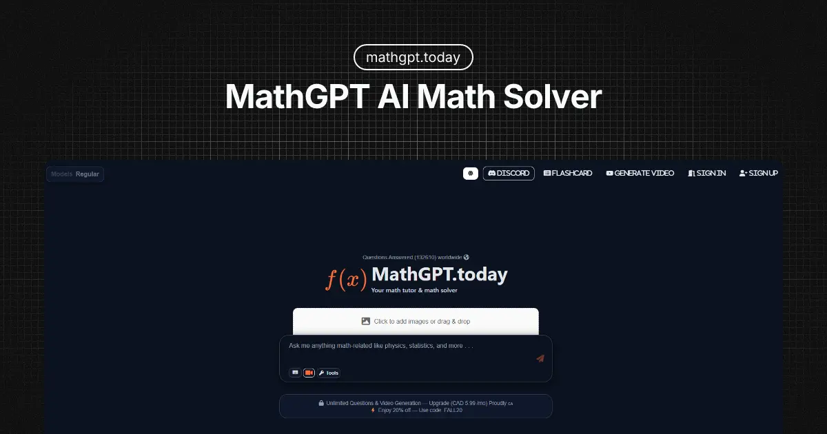 Screenshot 1 of MathGPT
