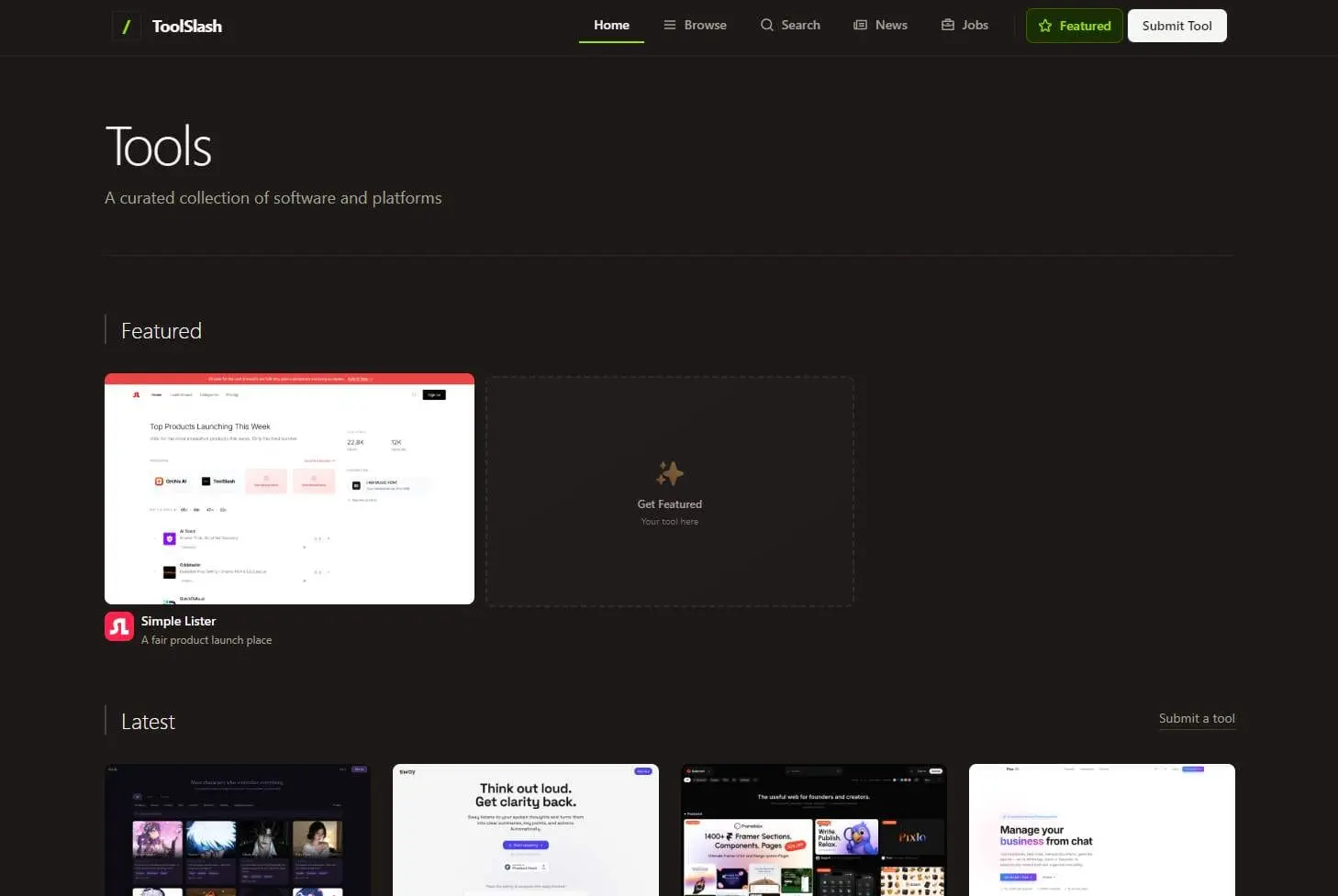 Screenshot 1 of ToolSlash