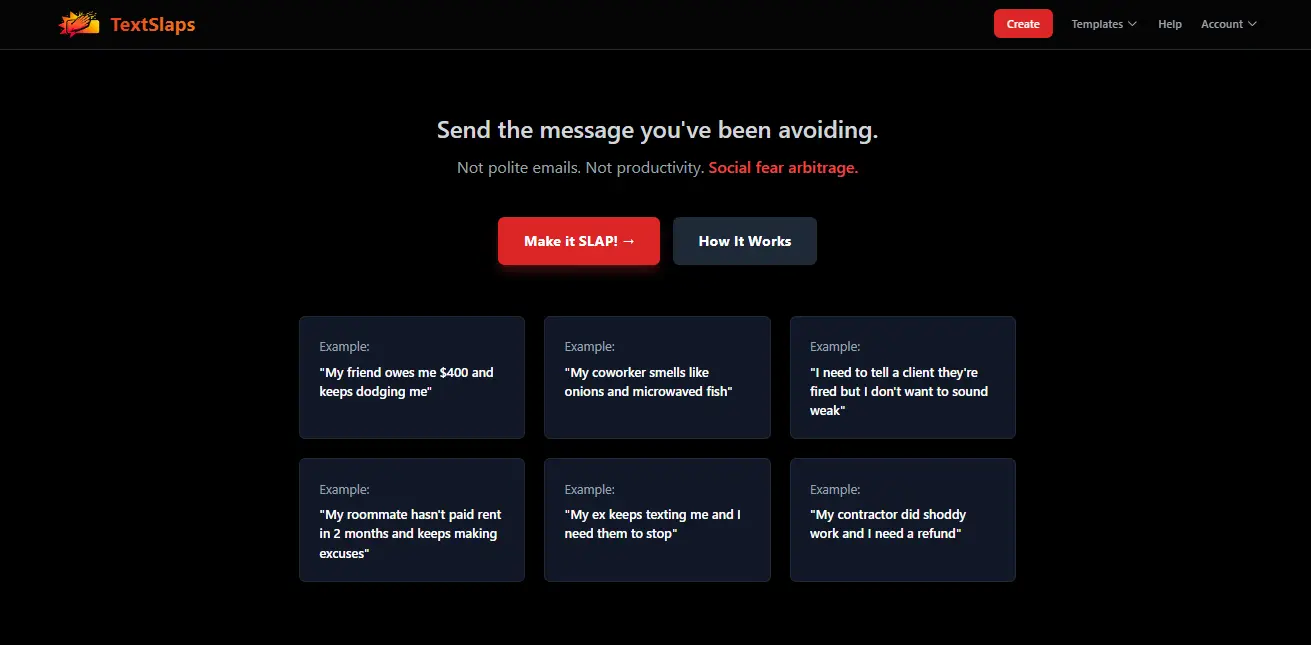 Screenshot 4 of TextSlaps.com