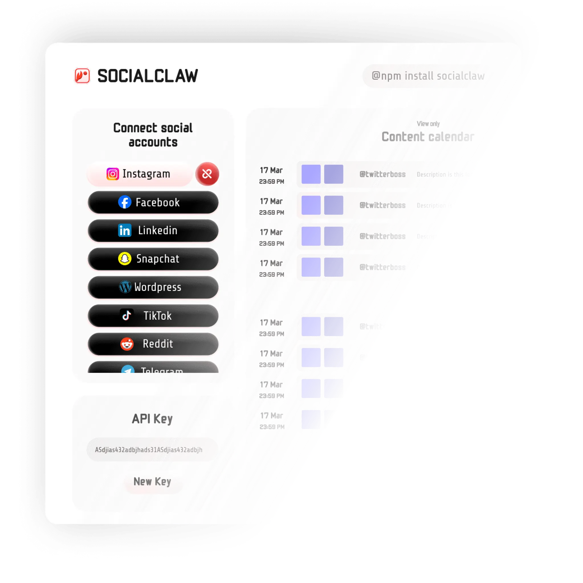 Screenshot 1 of SocialClaw