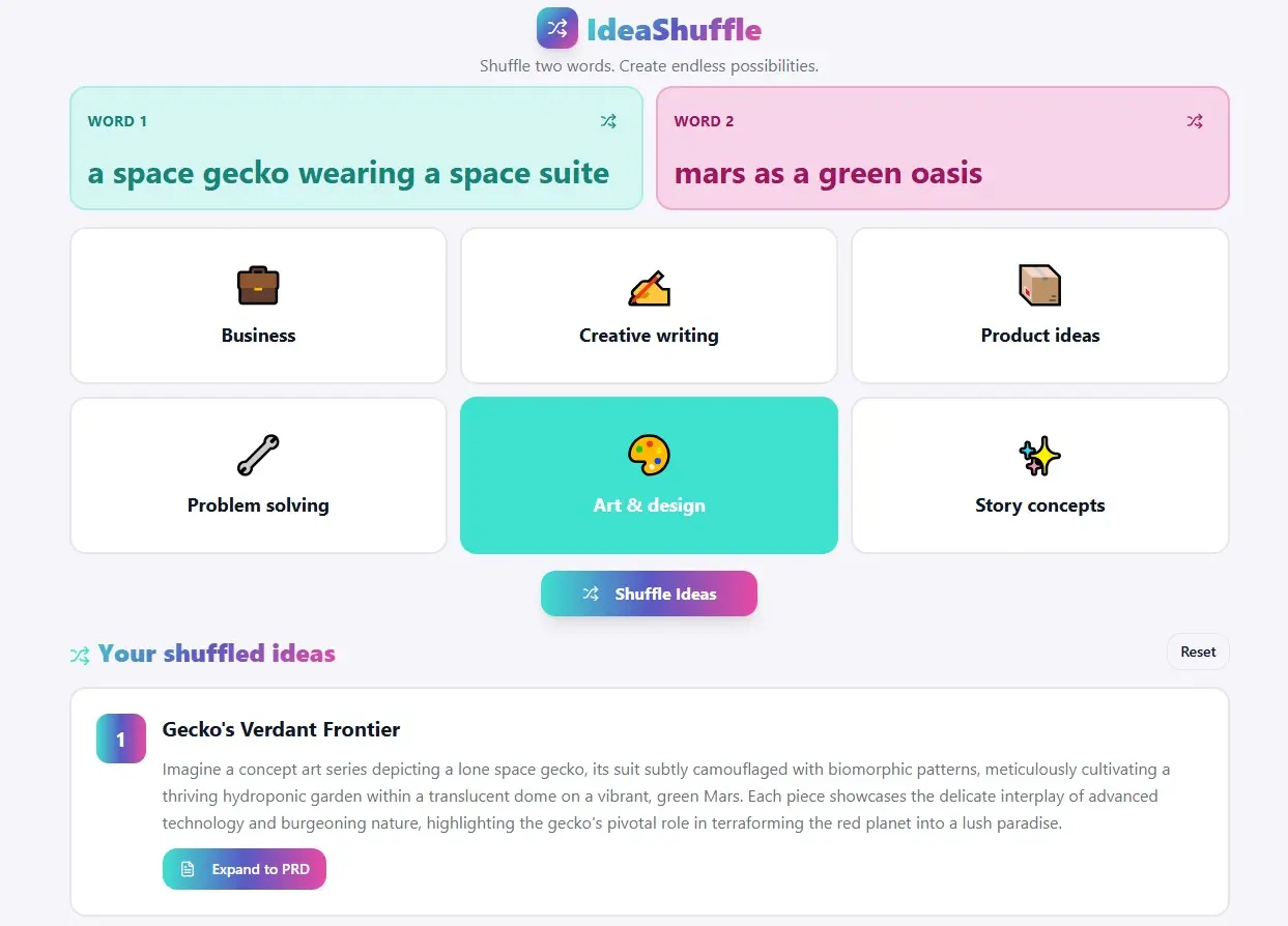 Screenshot 5 of Idea Shuffle