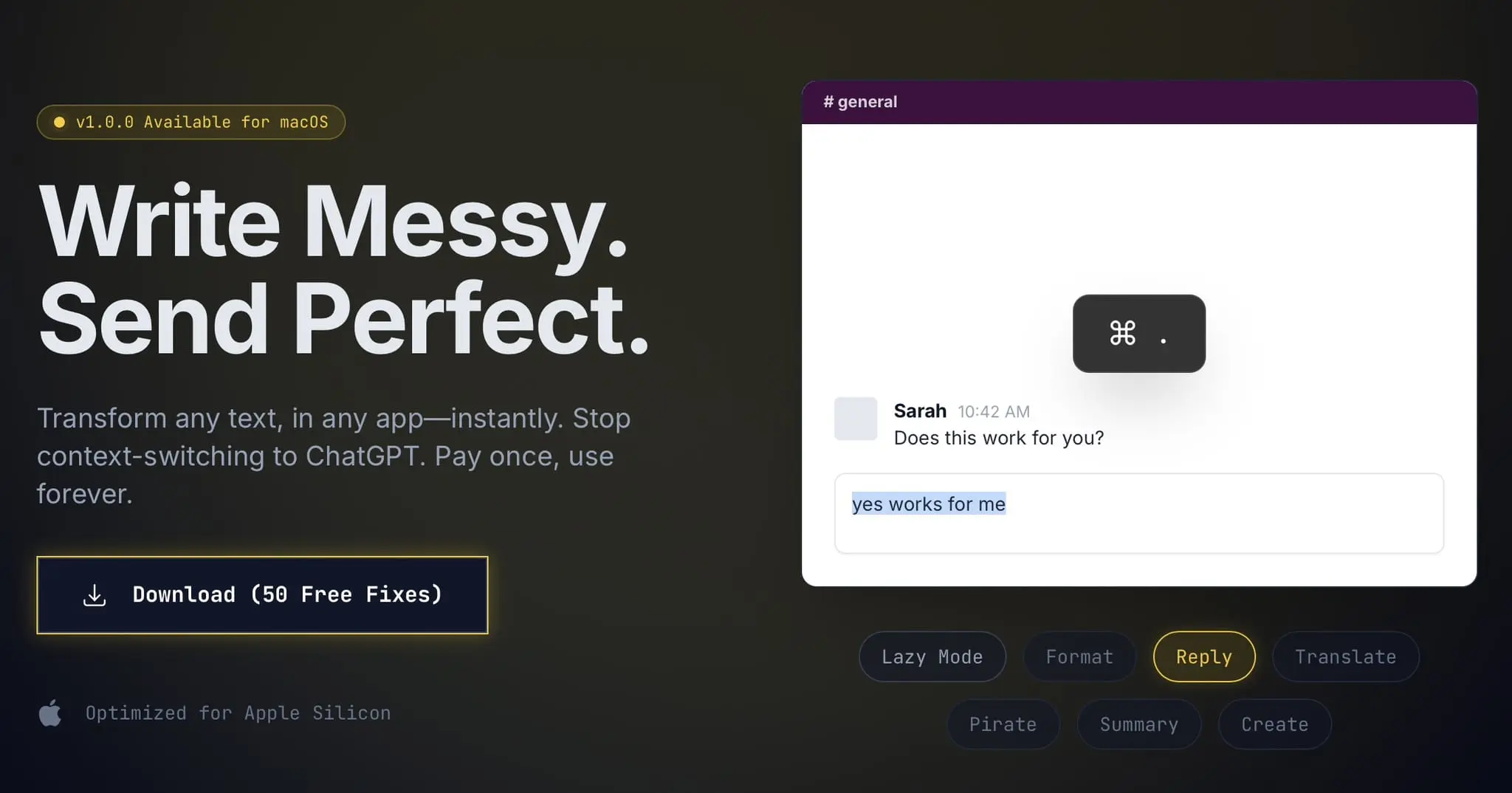 Screenshot 2 of Write Messy. Send Perfect.
