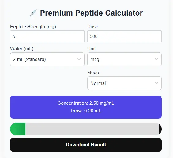 Screenshot 1 of Peptide Calculator