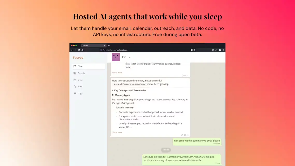 Screenshot 1 of fasrad - Hosted Agents