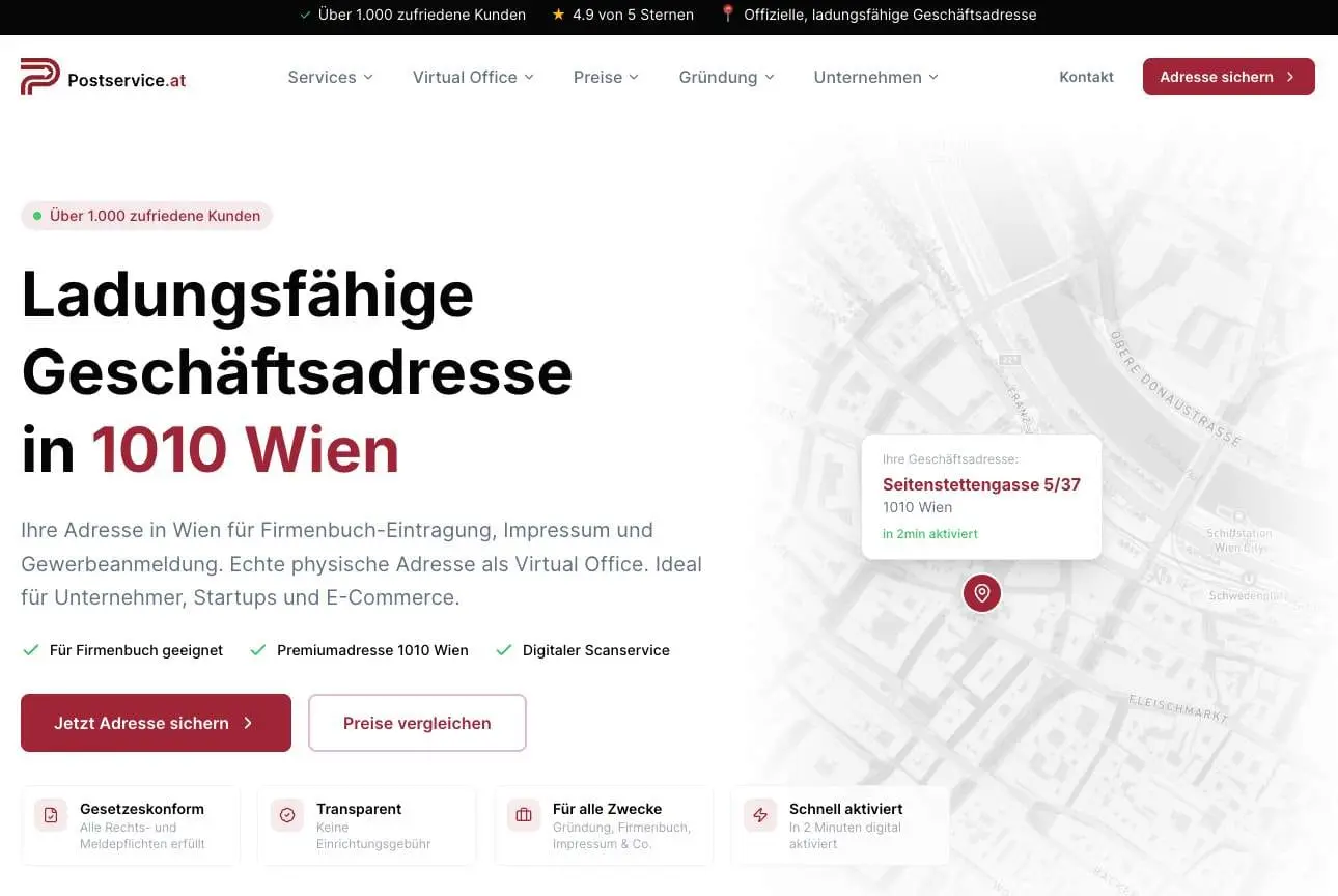 Screenshot 1 of Postservice.at