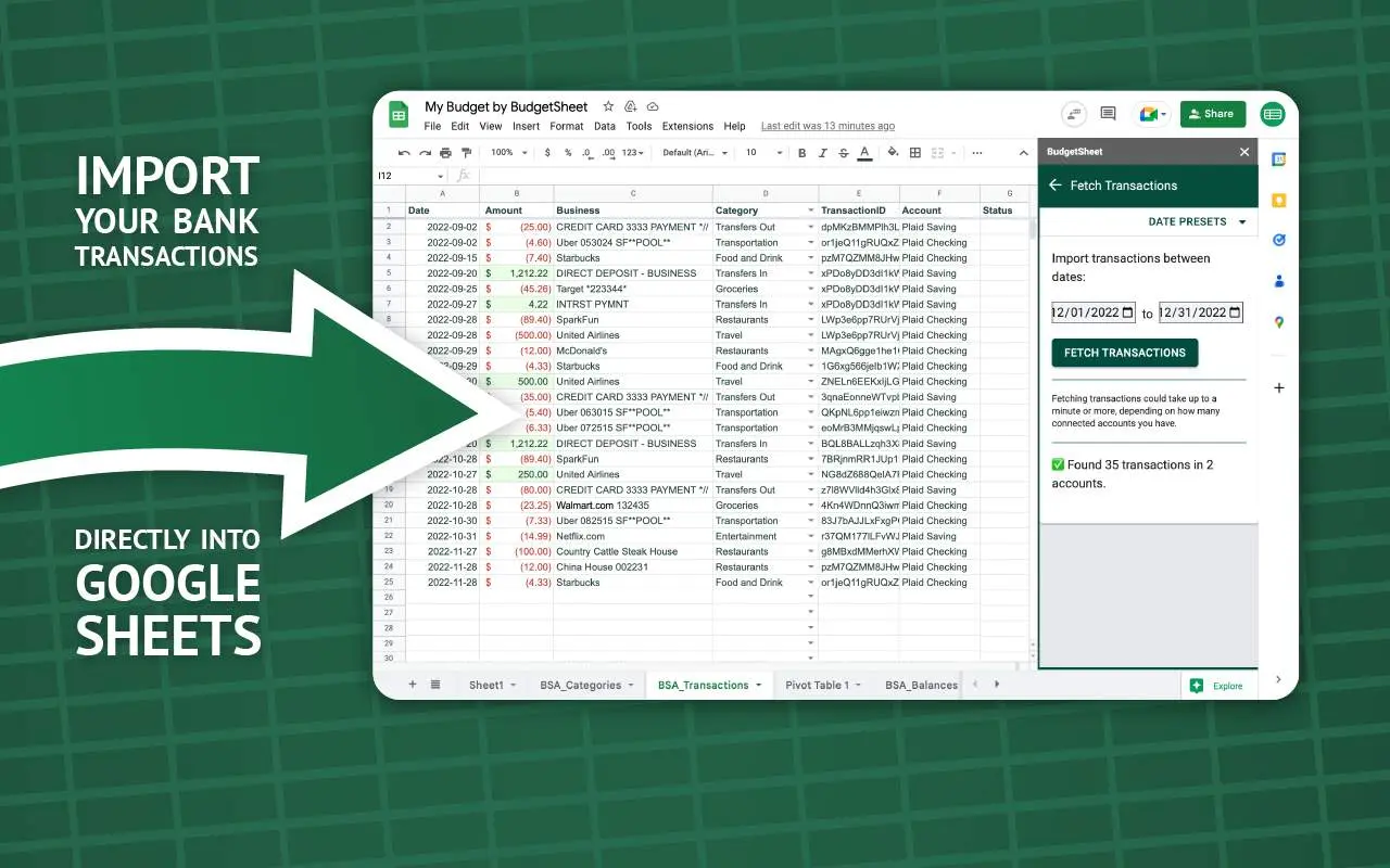 Screenshot 2 of BudgetSheet
