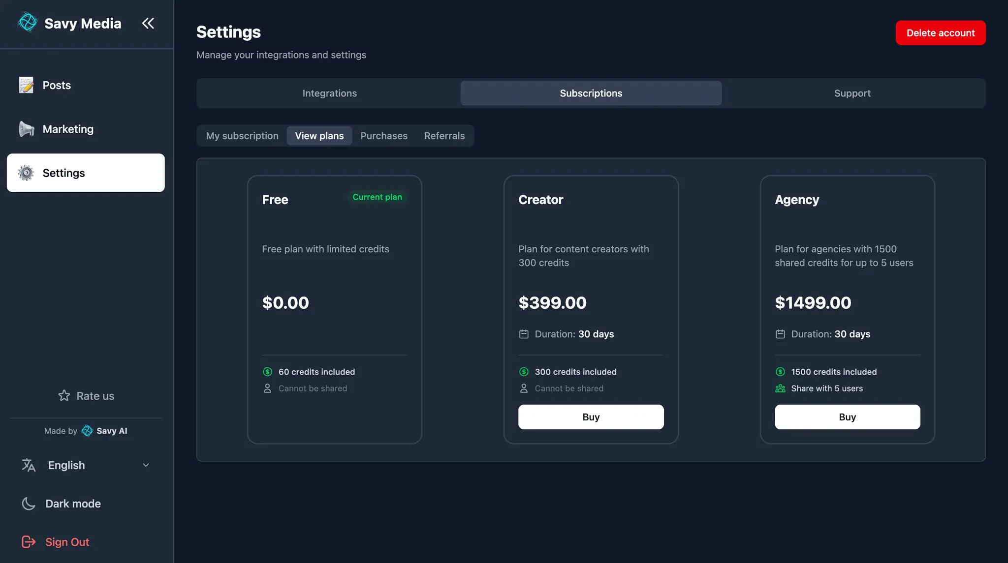 Screenshot 3 of Savy Media