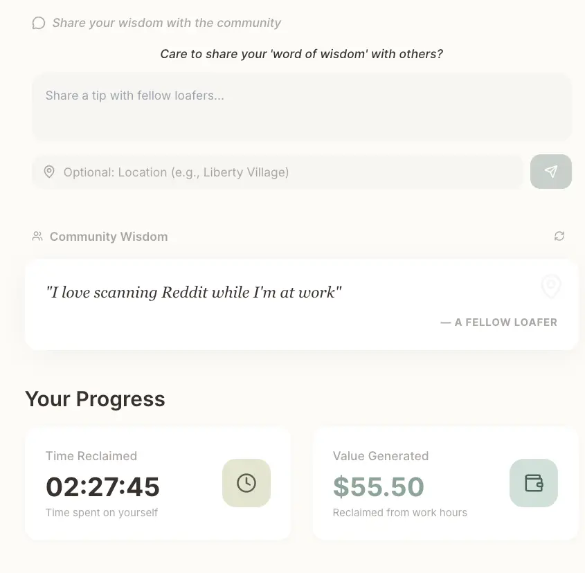 Screenshot 2 of Loafing - Reclaim Your Time