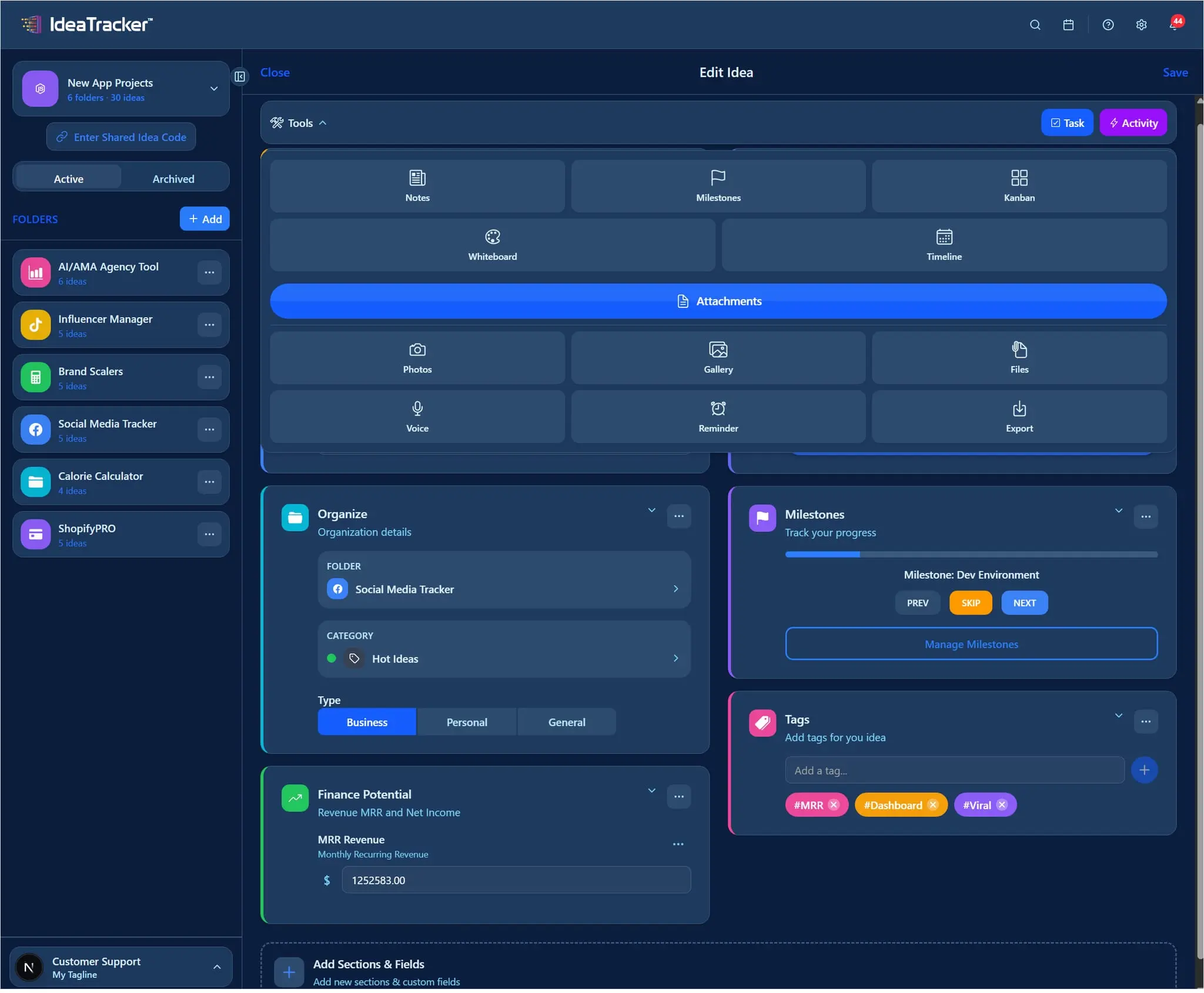 Screenshot 4 of IdeaTracker