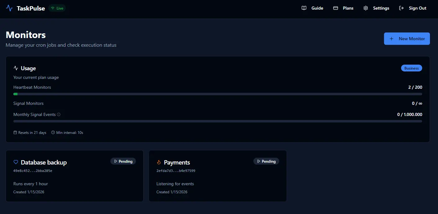 Screenshot 1 of TaskPulse - Monitoring suite