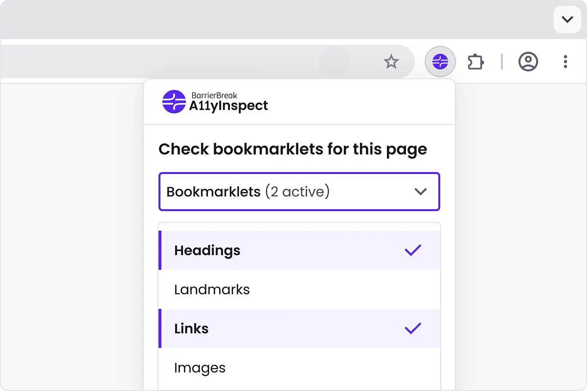 Screenshot 5 of A11yInspect Browser Extension