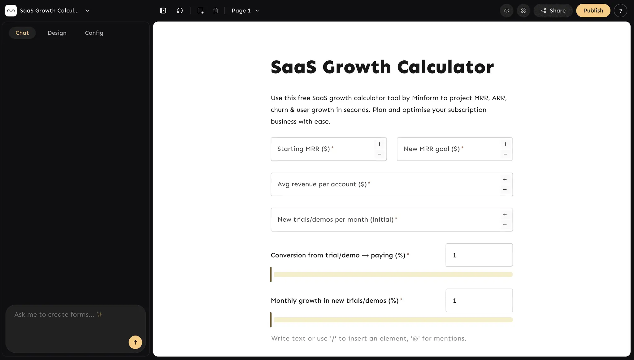 Screenshot 1 of Minform