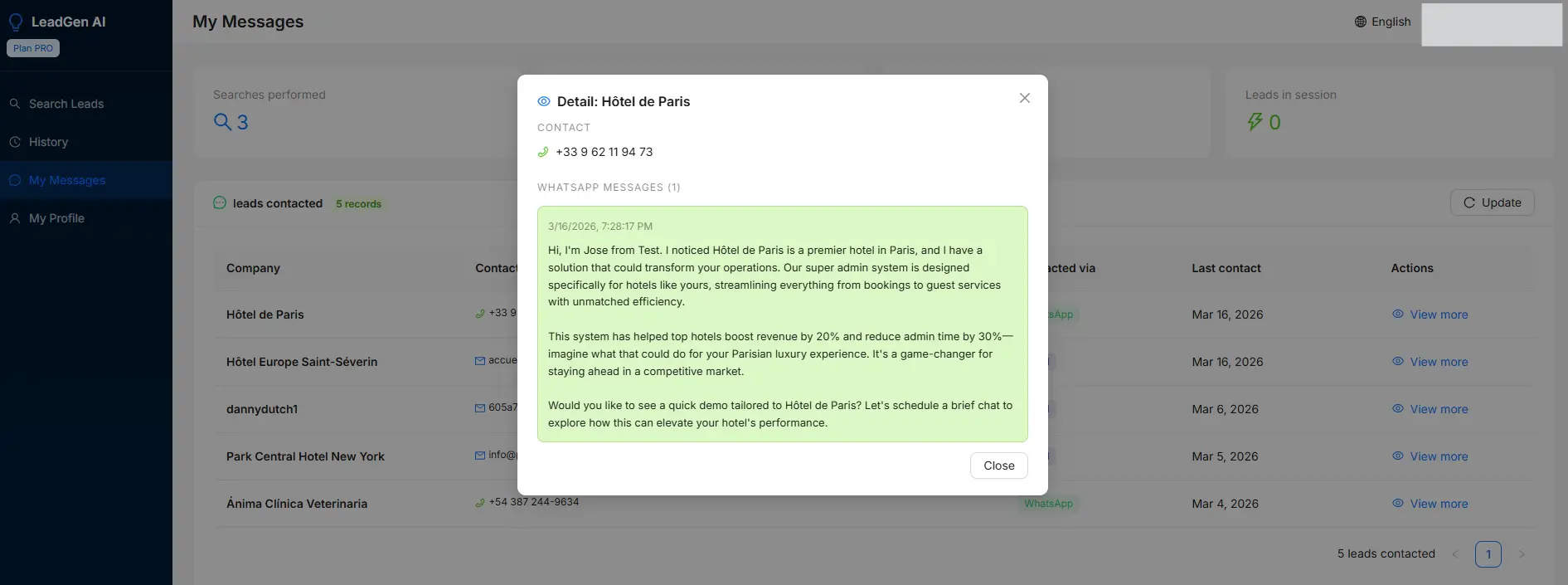 Screenshot 3 of LeadGen AI